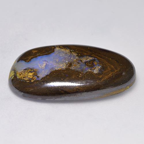 15,87 ctw natürlicher mehrfarbiger Boulder-Opal, Fantasieschliff, Lichtundurchlässig