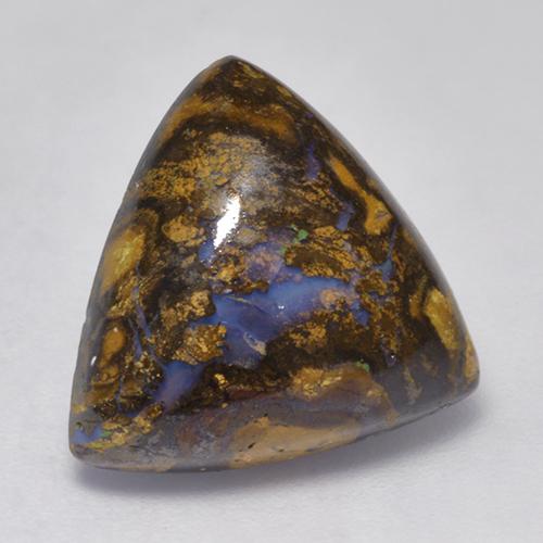 8,22 ctw natürlicher mehrfarbiger Boulder-Opal, Trillion, Lichtundurchlässig