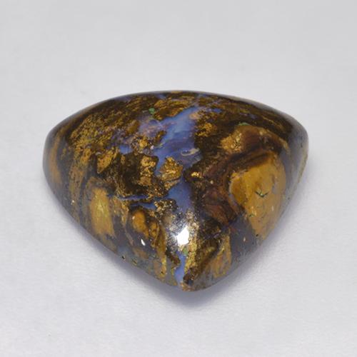 8,22 ctw natürlicher mehrfarbiger Boulder-Opal, Trillion, Lichtundurchlässig
