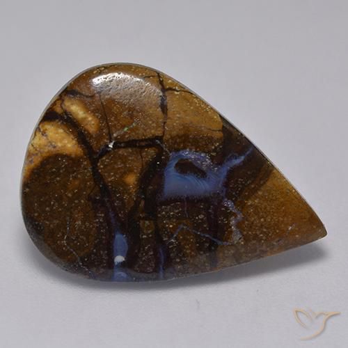9,17 ctw natürlicher Mehrfarbig Boulderopal, Birnenform, Lichtundurchlässig