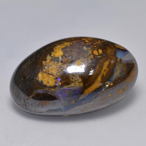 15,72 ctw natürlicher mehrfarbiger Boulder-Opal, Fantasieschliff, Lichtundurchlässig