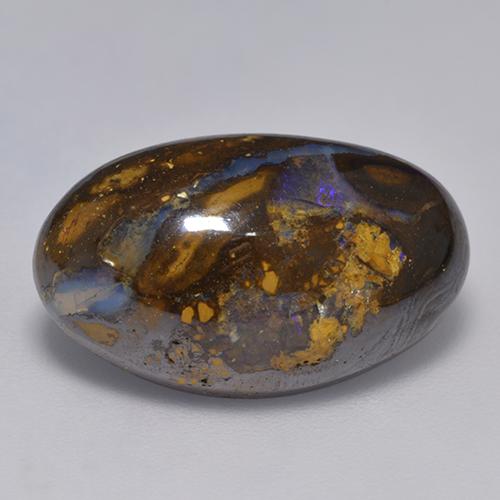 15,72 ctw natürlicher mehrfarbiger Boulder-Opal, Fantasieschliff, Lichtundurchlässig