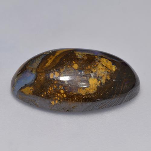 15,72 ctw natürlicher mehrfarbiger Boulder-Opal, Fantasieschliff, Lichtundurchlässig