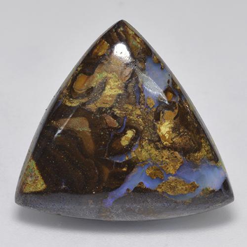 17,74 ctw natürlicher mehrfarbiger Boulder-Opal, Trillion, Lichtundurchlässig