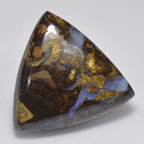 17,74 ctw natürlicher mehrfarbiger Boulder-Opal, Trillion, Lichtundurchlässig