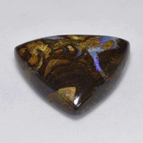 17,74 ctw natürlicher mehrfarbiger Boulder-Opal, Trillion, Lichtundurchlässig
