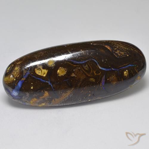 9,17 ctw natürlicher Mehrfarbig Boulderopal, Oval, Lichtundurchlässig