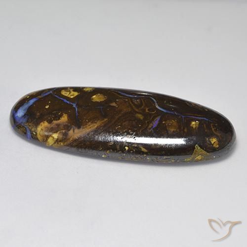9,17 ctw natürlicher Mehrfarbig Boulderopal, Oval, Lichtundurchlässig