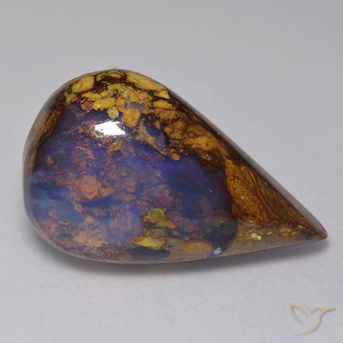 13.23ct Natürlicher Mehrfarbig Boulderopal, Birnenform, Lichtundurchlässig