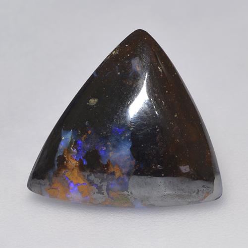 5,14 ctw natürlicher mehrfarbiger Boulder-Opal, Trillion, Lichtundurchlässig