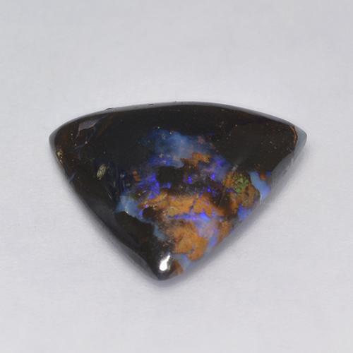 5,14 ctw natürlicher mehrfarbiger Boulder-Opal, Trillion, Lichtundurchlässig