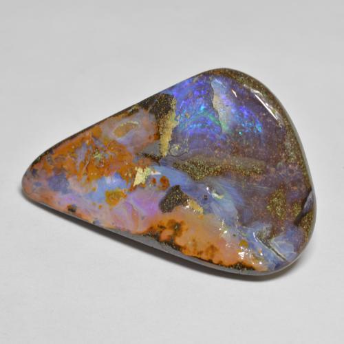 26,01 ctw natürlicher Mehrfarbig Boulder-Opal, Ausgefallene Form, Lichtundurchlässig