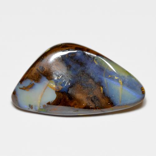 30,28 ctw natürlicher mehrfarbiger Boulder-Opal, Fantasieschliff, Lichtundurchlässig