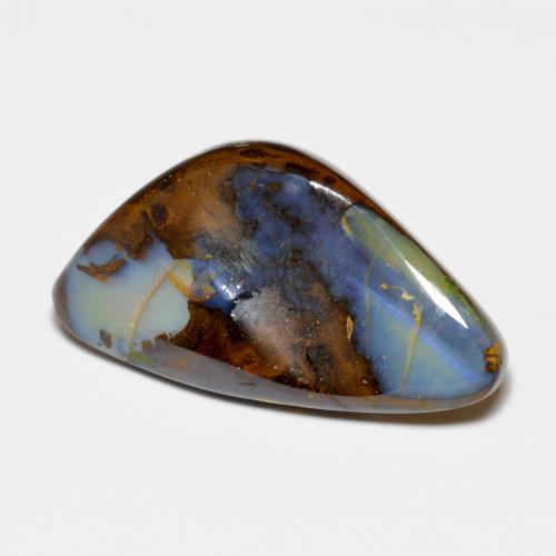 30,28 ctw natürlicher mehrfarbiger Boulder-Opal, Fantasieschliff, Lichtundurchlässig