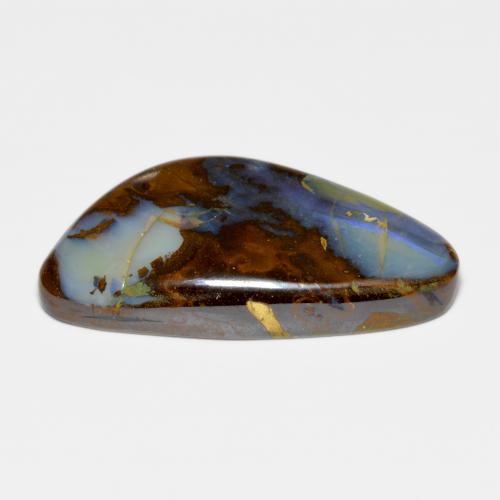 30,28 ctw natürlicher mehrfarbiger Boulder-Opal, Fantasieschliff, Lichtundurchlässig