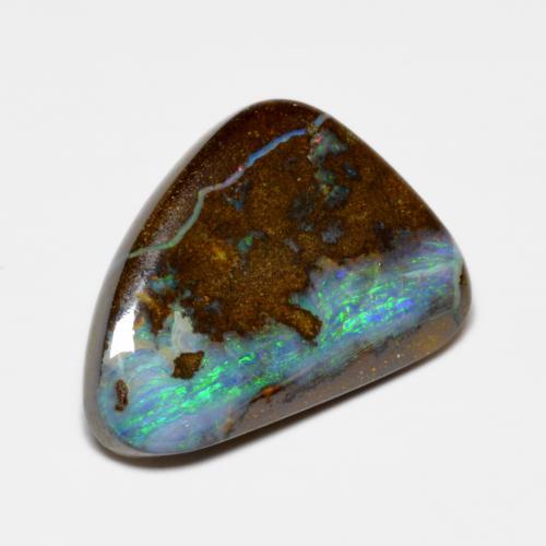 10,00 ctw natürlicher mehrfarbiger Boulder-Opal, Fantasieschliff, Lichtundurchlässig