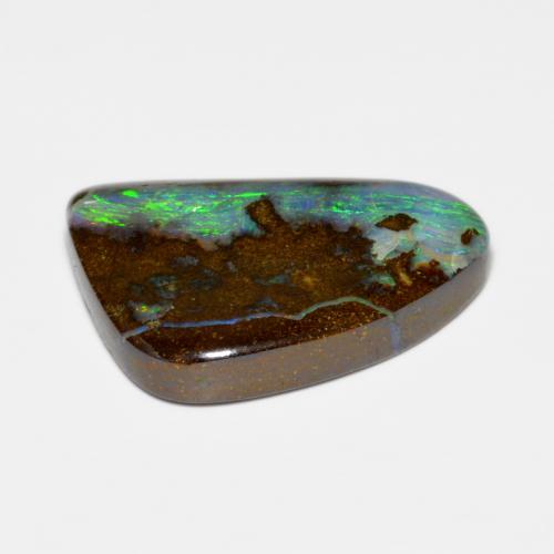 10,00 ctw natürlicher mehrfarbiger Boulder-Opal, Fantasieschliff, Lichtundurchlässig