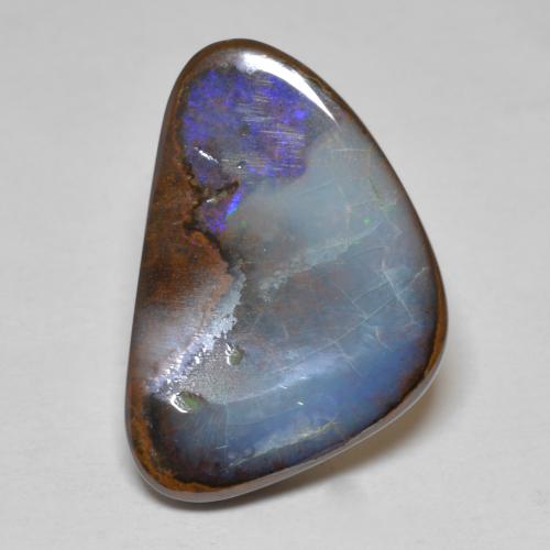 12,56 ctw natürlicher mehrfarbiger Boulder-Opal, Fantasieschliff, Lichtundurchlässig