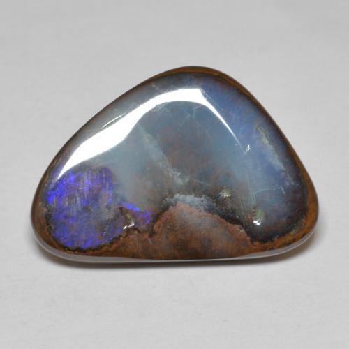 12,56 ctw natürlicher mehrfarbiger Boulder-Opal, Fantasieschliff, Lichtundurchlässig