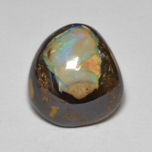 8,07 ctw natürlicher mehrfarbiger Boulder-Opal, Fantasieschliff, Lichtundurchlässig
