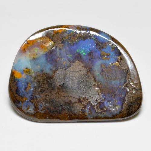 49,06 ctw natürlicher mehrfarbiger Boulder-Opal, Fantasieschliff, Lichtundurchlässig