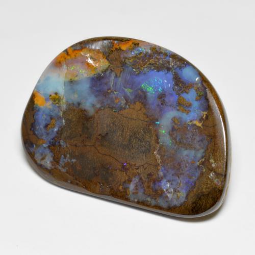 49,06 ctw natürlicher mehrfarbiger Boulder-Opal, Fantasieschliff, Lichtundurchlässig