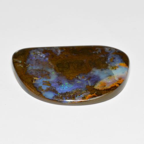 49,06 ctw natürlicher mehrfarbiger Boulder-Opal, Fantasieschliff, Lichtundurchlässig
