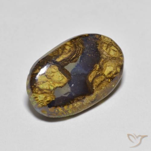 9,17 ctw natürlicher Mehrfarbig Boulderopal, Oval, Lichtdurchlässig