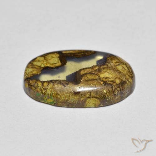 9,17 ctw natürlicher Mehrfarbig Boulderopal, Oval, Lichtdurchlässig
