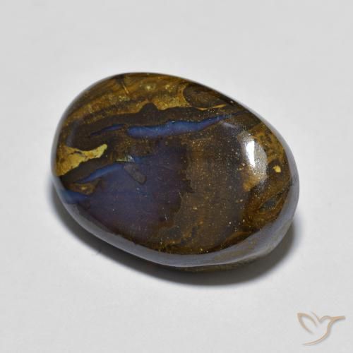 9,17 ctw natürlicher Mehrfarbig Boulderopal, Oval, Lichtundurchlässig
