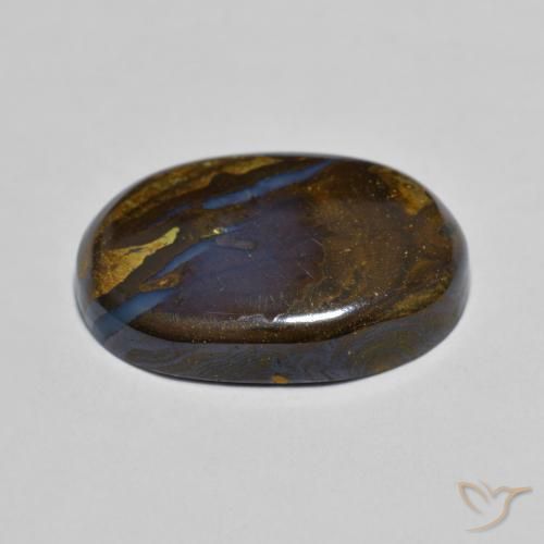 9,17 ctw natürlicher Mehrfarbig Boulderopal, Oval, Lichtundurchlässig