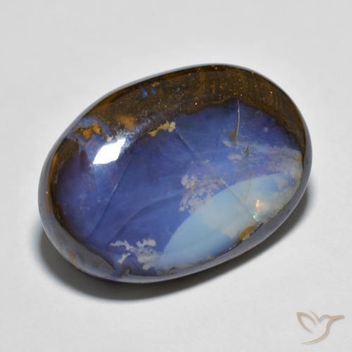 9,17 ctw natürlicher Mehrfarbig Boulderopal, Oval, Lichtundurchlässig