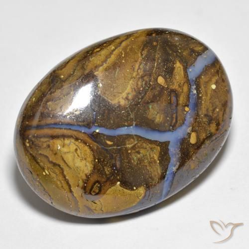 9,17 ctw natürlicher Mehrfarbig Boulderopal, Oval, Lichtundurchlässig