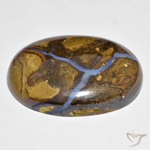 9,17 ctw natürlicher Mehrfarbig Boulderopal, Oval, Lichtundurchlässig