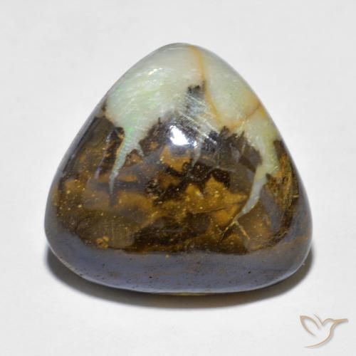 12.73ct Natürlicher Mehrfarbig Boulderopal, Trillion, Lichtundurchlässig