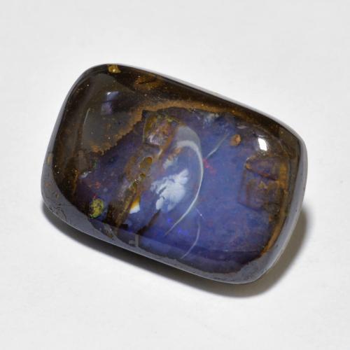 10,20 ctw natürlicher mehrfarbiger Boulder-Opal, Kissenschliff, Lichtundurchlässig