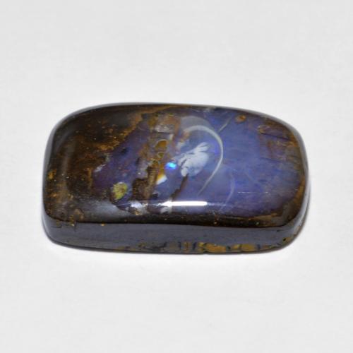 10,20 ctw natürlicher mehrfarbiger Boulder-Opal, Kissenschliff, Lichtundurchlässig