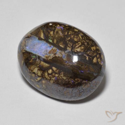 9,17 ctw natürlicher Mehrfarbig Boulderopal, Oval, Lichtundurchlässig