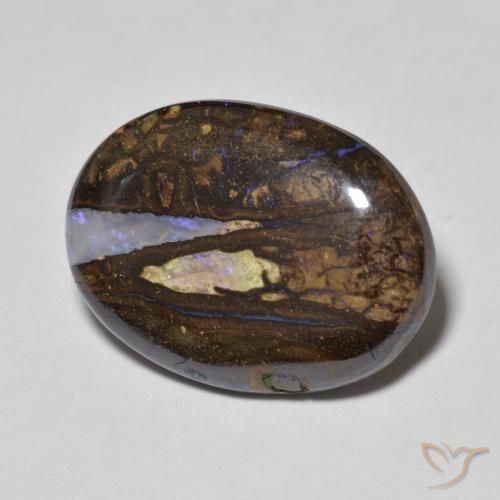 9,17 ctw natürlicher Mehrfarbig Boulderopal, Oval, Lichtundurchlässig