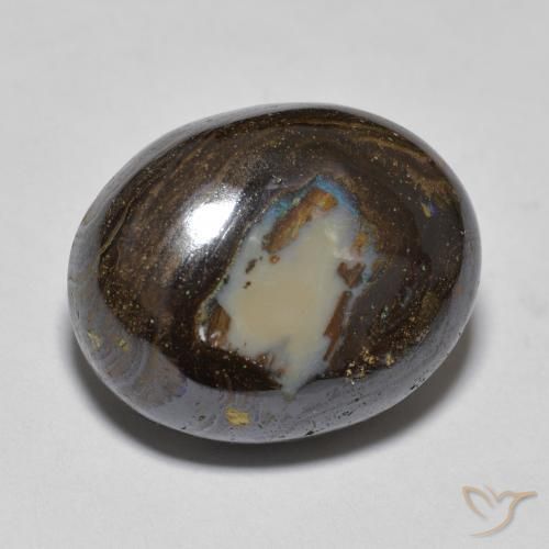 9,17 ctw natürlicher Mehrfarbig Boulderopal, Oval, Lichtundurchlässig