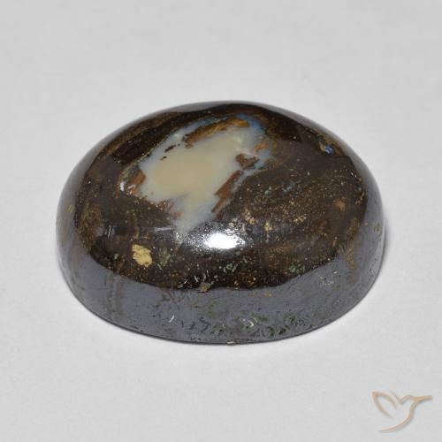 9,17 ctw natürlicher Mehrfarbig Boulderopal, Oval, Lichtundurchlässig