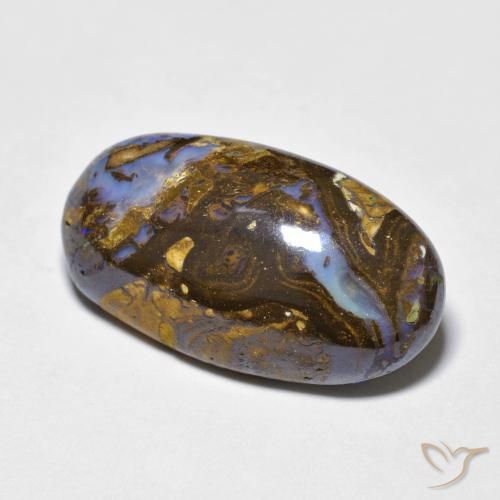 9,17 ctw natürlicher Mehrfarbig Boulderopal, Oval, Lichtundurchlässig