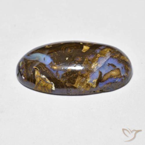 9,17 ctw natürlicher Mehrfarbig Boulderopal, Oval, Lichtundurchlässig