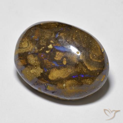 9,17 ctw natürlicher Mehrfarbig Boulderopal, Oval, Lichtundurchlässig