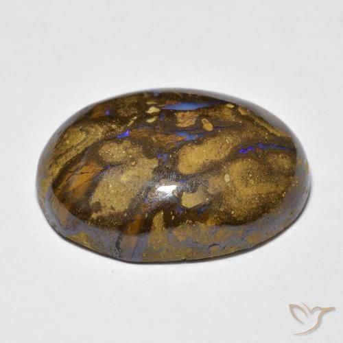 9,17 ctw natürlicher Mehrfarbig Boulderopal, Oval, Lichtundurchlässig