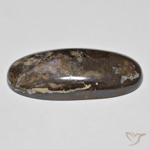 9,17 ctw natürlicher Mehrfarbig Boulderopal, Oval, Lichtundurchlässig