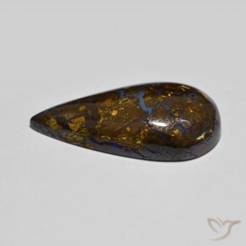 9,17 ctw natürlicher Mehrfarbig Boulderopal, Birnenform, Lichtundurchlässig