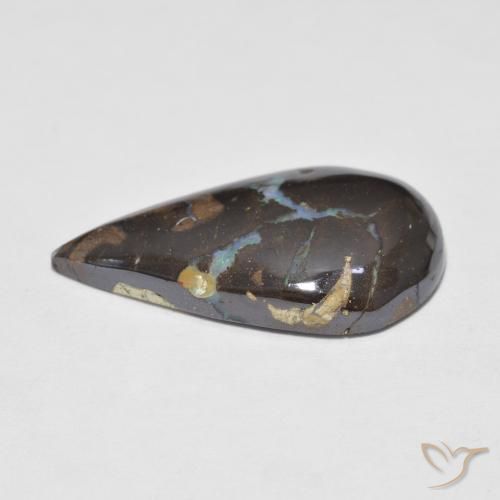 9,17 ctw natürlicher Mehrfarbig Boulderopal, Birnenform, Lichtundurchlässig