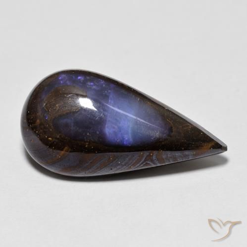8.11ct Natürlicher Mehrfarbig Boulderopal, Birnenform, Lichtundurchlässig