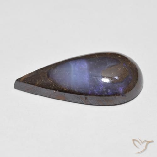9,17 ctw natürlicher Mehrfarbig Boulderopal, Birnenform, Lichtundurchlässig